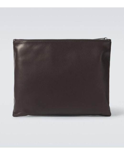 The Row Black Allegra Leather Clutch for men