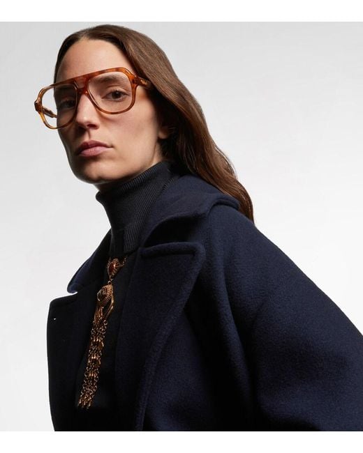 Chloé Brown Oversize-Brille Optical Native