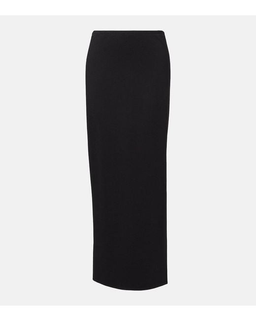 Khaite Black Lilth Crepe Jersey Pencil Skirt