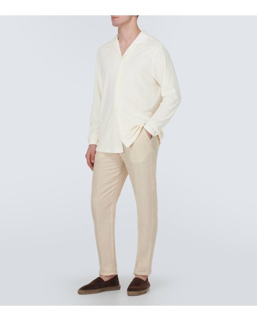 Zegna White Cotton And Silk Shirt for men