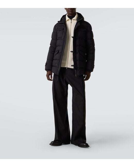 Herno Blue Hooded Down Jacket for men