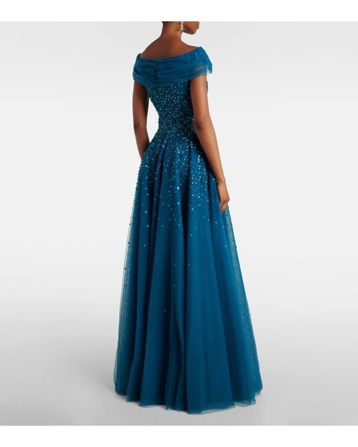 Jenny Packham Blue Robe Bee Mit Kristallen