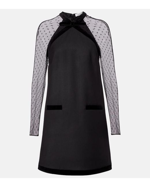 Nina Ricci Black Virgin Wool Gabardine Minidress