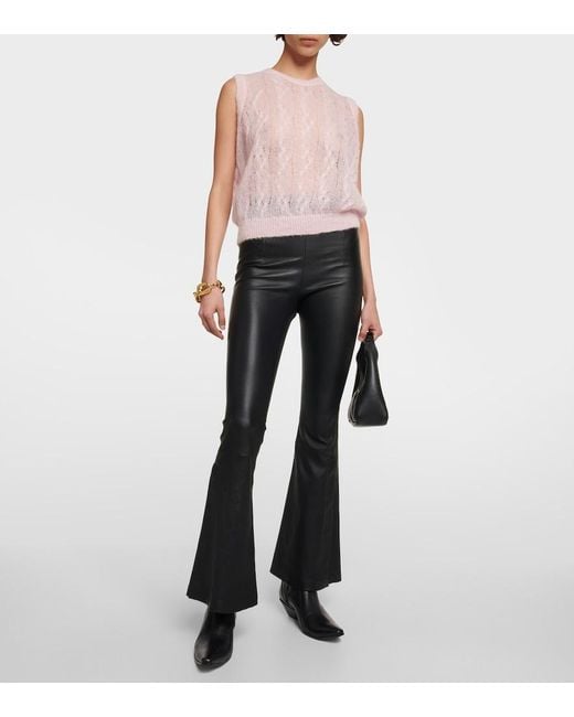 Amiri Pink Openwork Alpaca And Mohair-Blend Vest