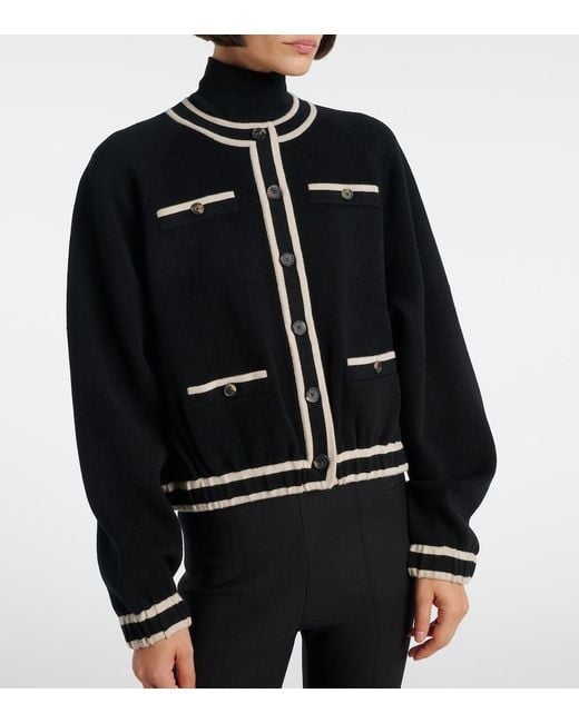 Tory Burch Black Wool And Cashmere-Blend Jacket
