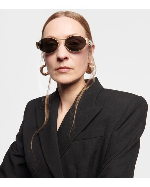 Versace Gray Medusa '95 Oval Sunglasses