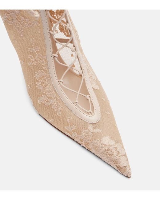 Stivaletti Km 100 di Christian Louboutin in Natural