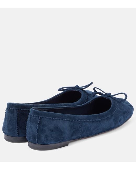 Christian Louboutin Blue Mamadrague Suede Ballet Flats