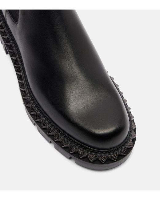 Christian Louboutin Black Emilia Pyraclou Embellished Leather Chelsea Boots