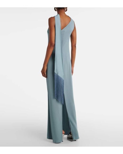 Robe Longue Caroline En Crepe ‎Taller Marmo en coloris Blue