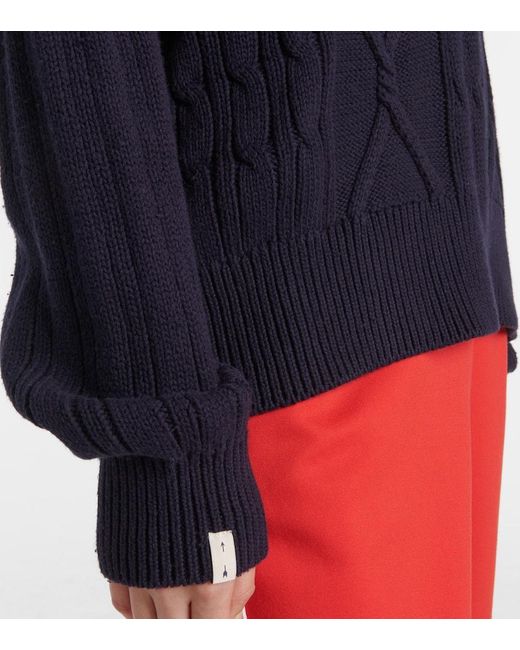 The Upside Blue Pullover Renshaw Josette Aus Baumwolle