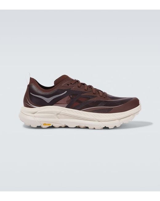 Hoka One One Brown Mafate Speed 4 Running Shoes for men