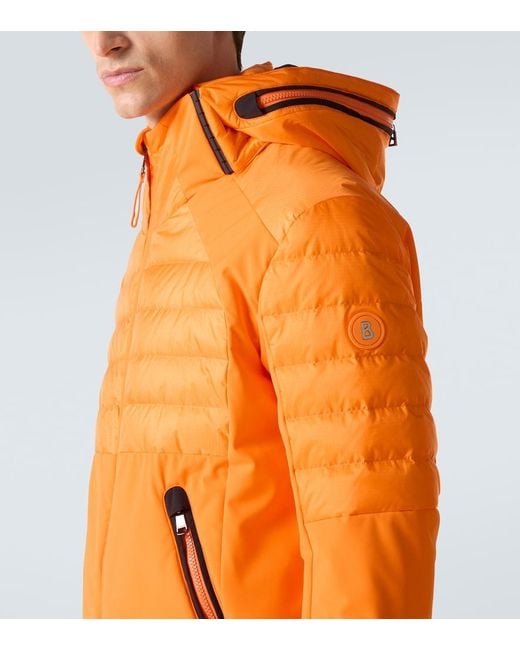 Bogner Orange Henik Ski Down Jacket for men