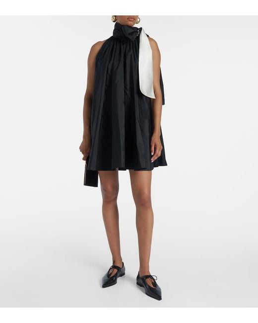 Max Mara Black Pleated Minidress