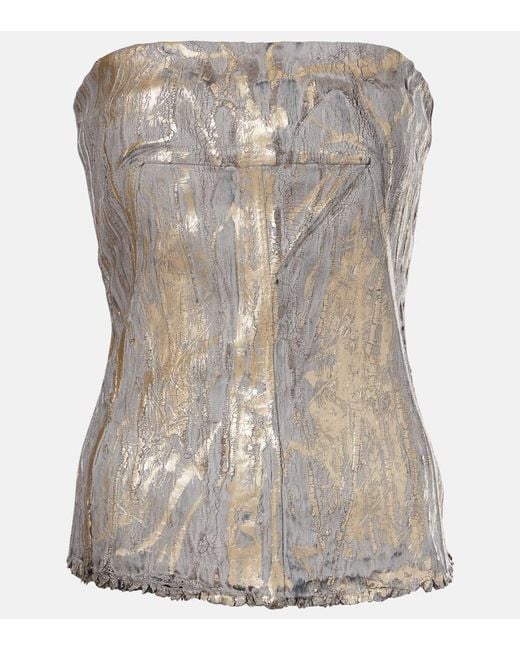 Rick Owens Gray Denim Bustier