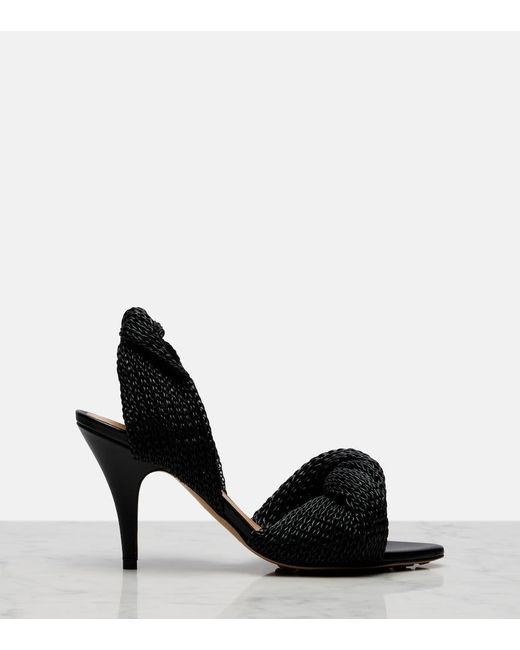 Bottega Veneta Black Grace Leather Sandals