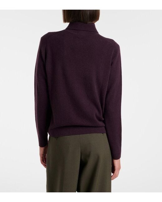 Jardin Des Orangers Purple Wool And Cashmere Polo Sweater