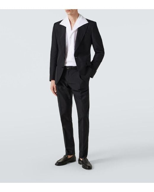 Dolce & Gabbana Black Silk Suit for men