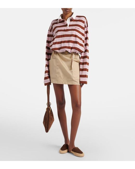 Prada Brown Suede And Jute Mules