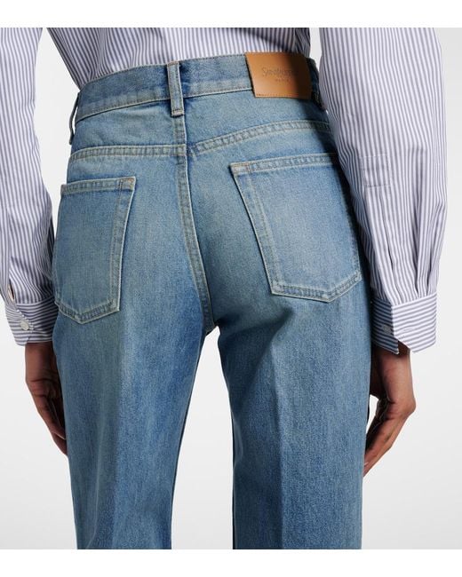 Saint Laurent Blue Yves Flared Jeans