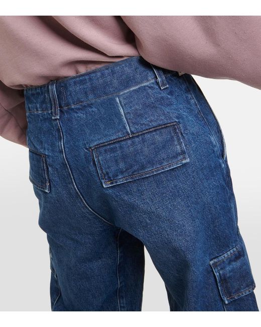 Citizens of Humanity Blue Delena Mid-Rise Wide-Leg Cargo Jeans