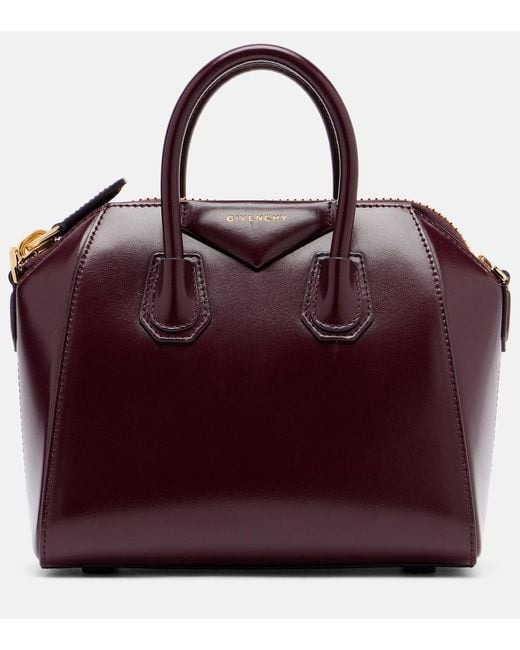 Givenchy Red Antigona Mini Leather Tote Bag