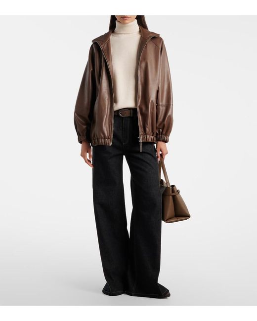 Brunello Cucinelli White Monili Cashmere Turtleneck Sweater