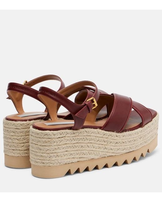 Stella McCartney Brown Elyse Platform Sandals