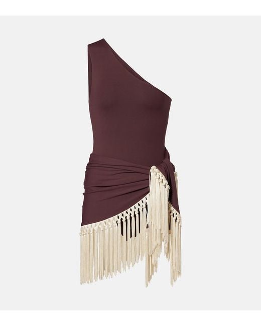 Taller Marmo Purple Yacare Swimsuit And Beach Cover-Up Set