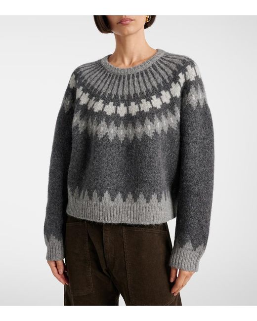 Nili Lotan Gray Pullover Alena Aus Einem Alpakawollgemisch