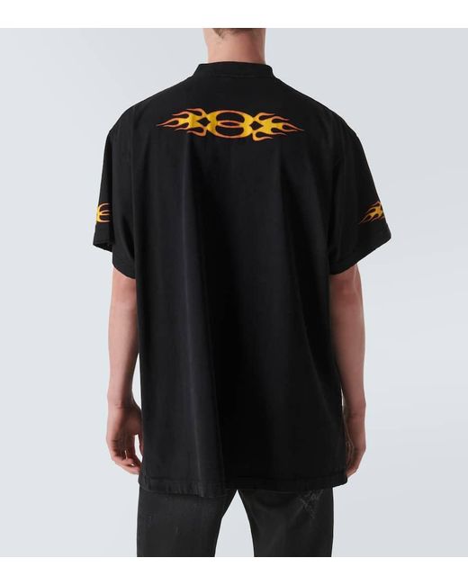 Balenciaga T-Shirt aus Baumwoll-Jersey in Black für Herren