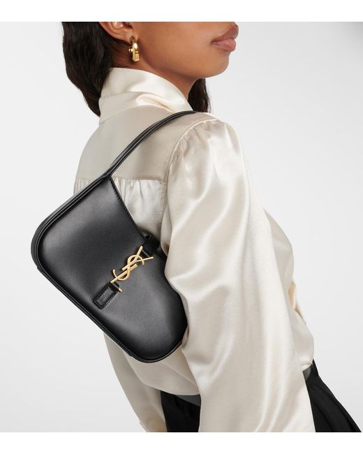 Bolso Al Hombro Le 5 A 7 De Piel Saint Laurent de color Black
