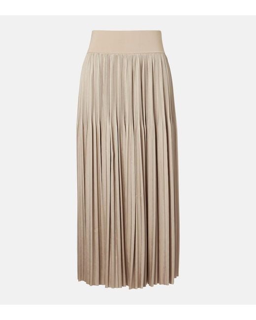 Joseph Natural Rabat Plisse Midi Skirt