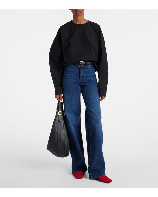FRAME Blue Wide-Leg Jeans Le Slim Palazzo