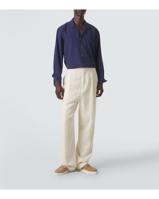 Christian Louboutin White Harold Suede Slip-On Shoes for men