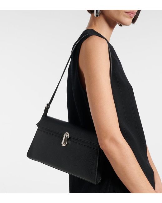 SAVETTE Black Schultertasche Symmetry 26 Aus Leder