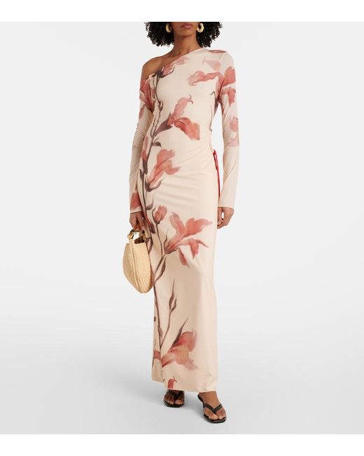 Sir Natural Floral One-Shoulder Maxi Dress
