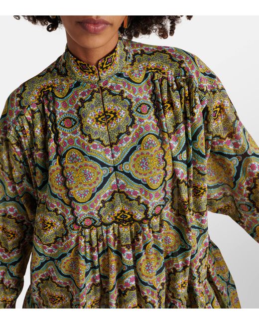 Robe chemise imprimee en coton Etro en coloris Multicolor
