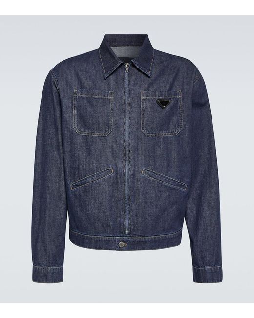Prada Blue Denim Jacket for men