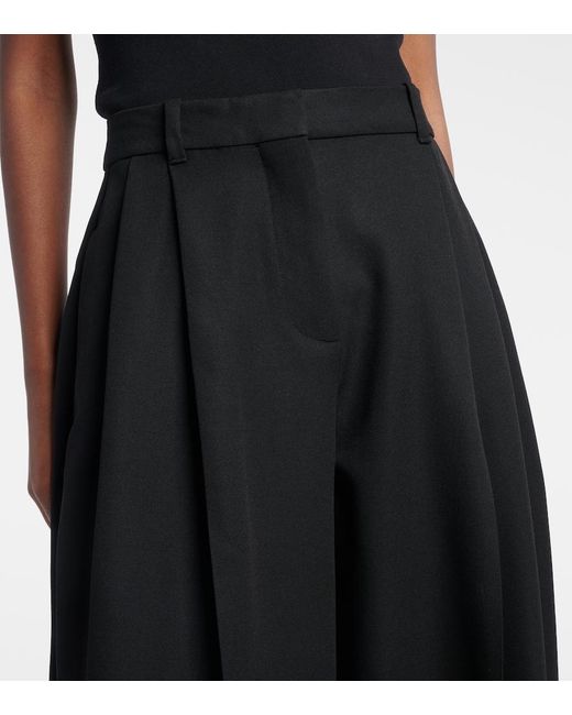 Jacquemus Black Virgin Wool Wide-Leg Pants