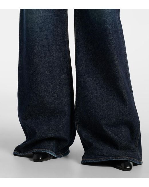 Khaite Blue Dane Wide-Leg Jeans