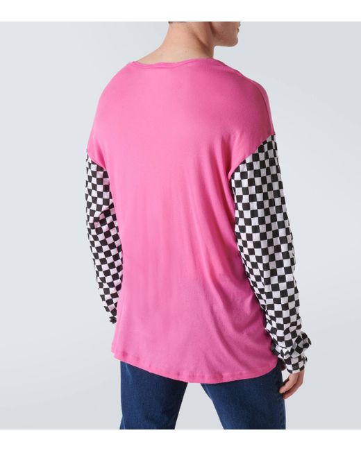 ERL Pink Printed Cotton Jersey Top for men