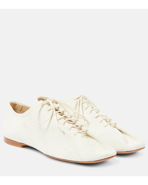 Lemaire White Souris Denim Derby Shoes