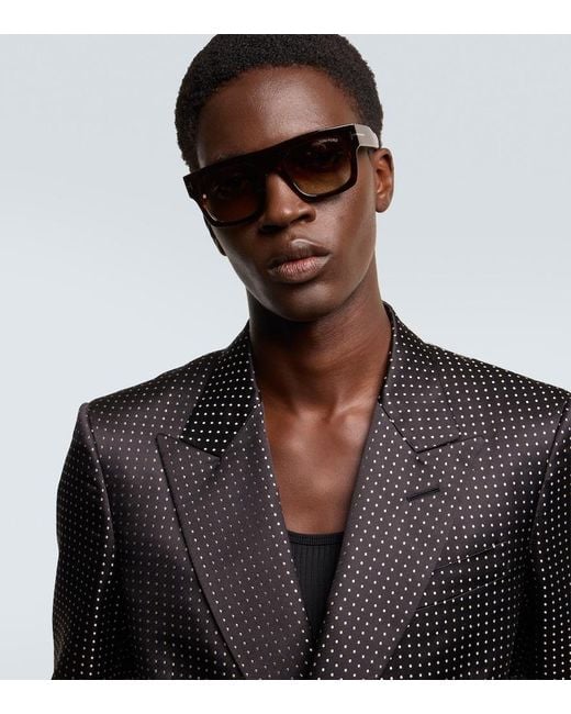 Tom Ford Eckige Sonnenbrille Fausto in Brown für Herren