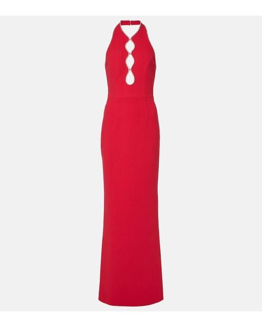 Robe Longue Akari A Ornements Rebecca Vallance en coloris Red