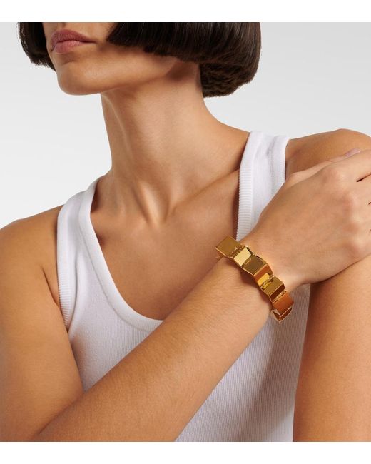 Alaïa Metallic Pyramid Bangle