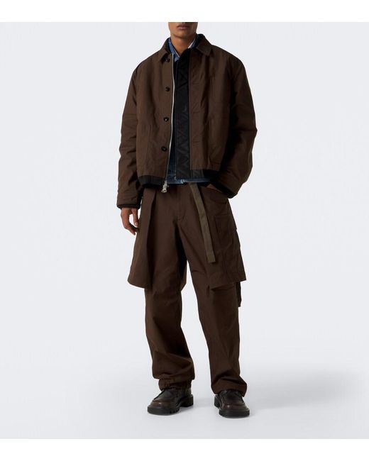 Sacai Brown Reversible Technical Jacket for men