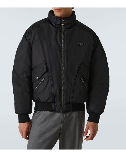 Prada Black Re-Nylon Down Jacket for men