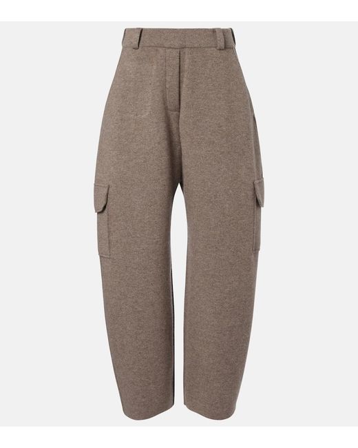 Lisa Yang Brown Azaria Cashmere Cargo Pants