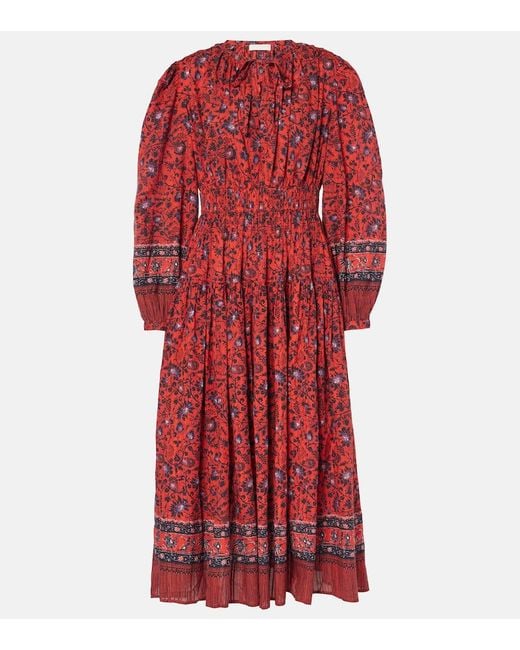 Abito Midi Mona di Ulla Johnson in Red